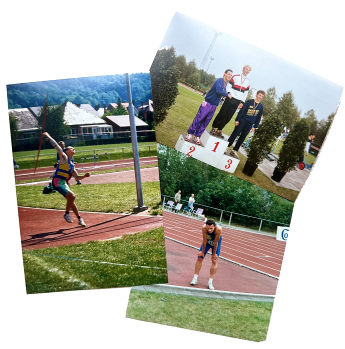 Photo de mon papa, Cédric Biot, ancien vise champion de décathlon, sportif de haut niveau en athlétisme